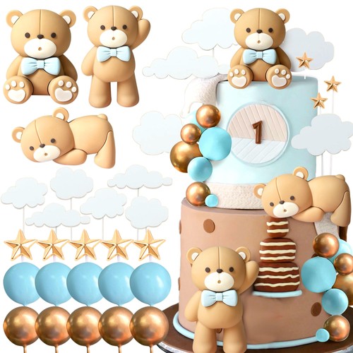Blau teddybär tortendeko - blau,