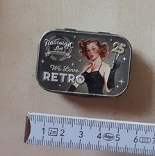 Retro Box Schachtel Pillendose Nostalgie Metall gebraucht 