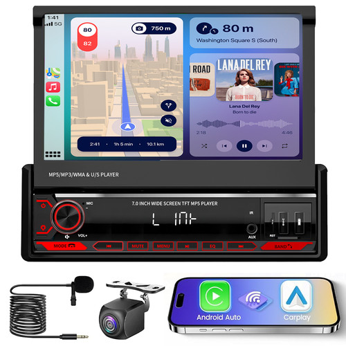 1din flip out autoradio - flip,