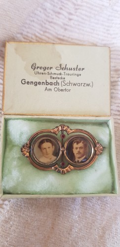 Antike jugendstil foto brosche - antike,
