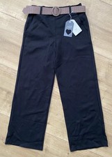 NEU Made in Italy Giulietta Hose Größe M schwarz mit Gürtel Stretch Viskose