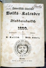 Humoristisch-satyrischer] Volks-Kalender des Kladderadatsch für 1850 (bis) 1852.