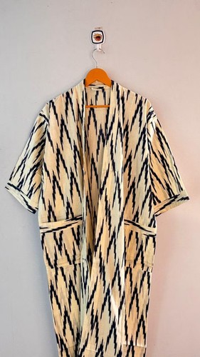 Baumwoll kimono bademantel mit - kimono,