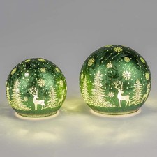 Deko-Kugel Frosty-Grün Baum