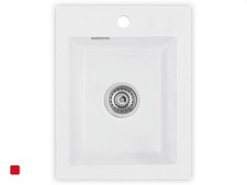 Systemceram Mera 39 Polar Keramikspüle Handbetätigung inkl. Hahnloch