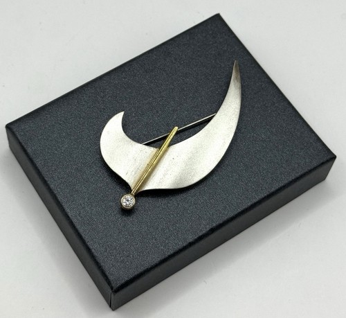 925 silber brosche bicolor - 925,