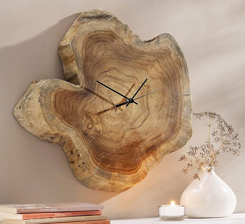 Wanduhr aus teakholz - wanduhr,