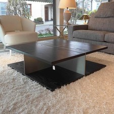 Bielefelder Werkstätten Square Couchtisch Esche Wengefarbig Gestell Metalloptik