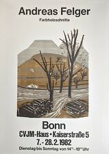 Andreas Felger, Ausstellungsplakat Farbholzschnitte, Farbholzschnitt, 1982
