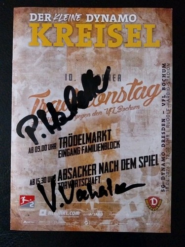 Fußballprogramm dynamo - fußballprogramm,