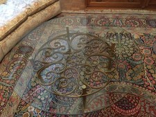 Ausgefallene Wohnzimmer Tischgestell Schmiede Eisen (Gold)Glasplatte.Maße s Bild