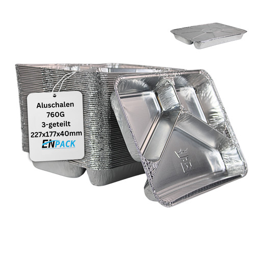 Aluschalen geteilt 780 - ml,