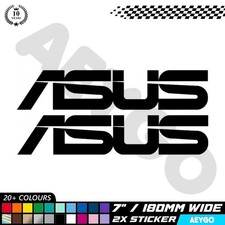 2x Asus Vinyl Aufkleber Abziehbild Auto Fenster Stoßstange Rennen Lackierung Mod Sponsor Grafik
