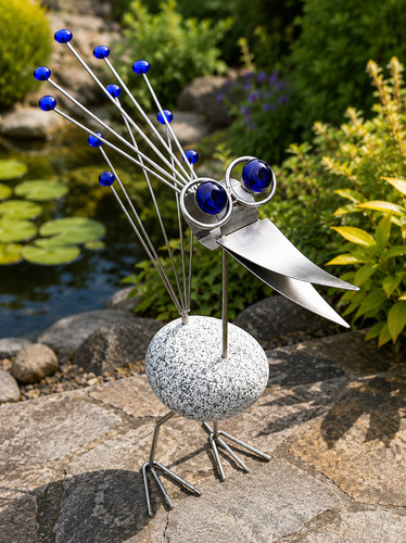 Edelstahl vogel steinvogel - ,,