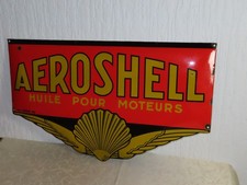 Schild Emailschild Benzin Aeroshell ! Shell!