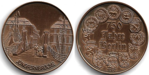 Medaille 750 jahre berlin 1987 - medaille,