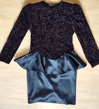 Damen Etuikleid Gunne Sax by Jessica Mc Clintock-Vintage 80er Schwarz