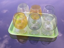 Set 6 Gläser 50er Jahre / 60er Jahre Mid Century Schnapsglas Likör DDR Ostalgie