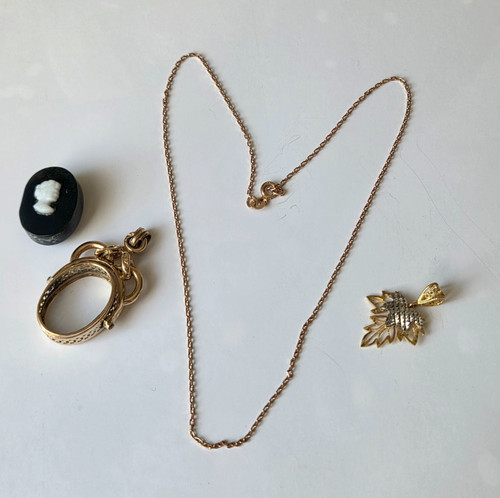 Goldene kette anhänger - "goldene, /