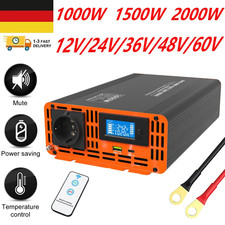 12V 24V 36V 48V auf230V 1500W 2000W Reiner Sinus Spannungswandler Wechselrichter