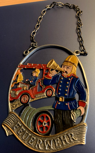 Zinnbild feuerwehr mit - mit, kette