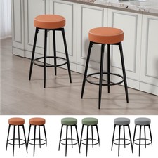 Leder barhocker 2er set - leder,