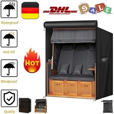 Neu Strandkorb Schutzhülle XL 420D Wetterfest Abdeckhaube Plane Für Strandkorb