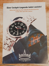 ASKANIA Uhr Katalog/Faltblatt/Broschüre 2002+Preise
