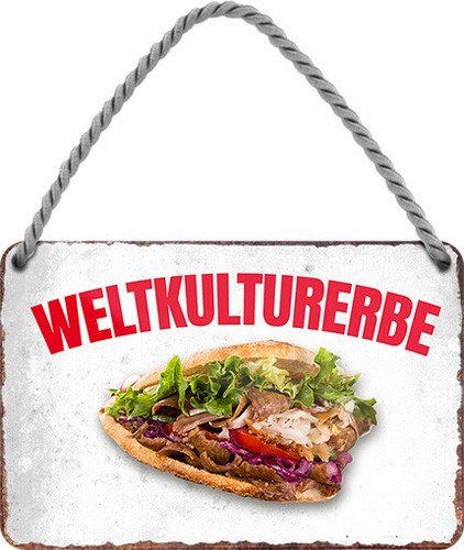 Hänge blechschild 18x12 - blechschild,