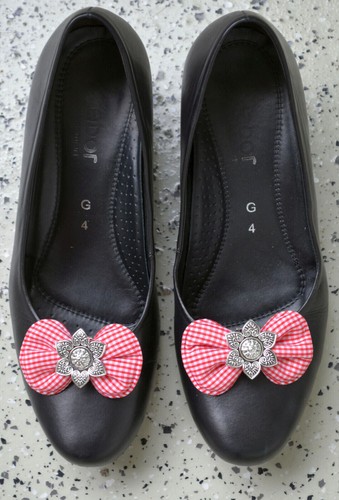 Schuhclips paar rote - schuhclips,
