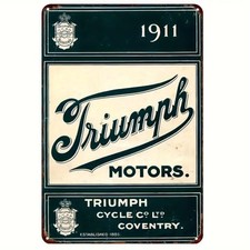 Blechschild Triumph Motors Motorrad Werbeschild Vintage Retro 30x20cm TEL1103