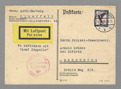 Zeppelin deutschlandfahrt 1929 - zeppelin,