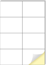 8 Etiketten pro Blatt, 25 A4