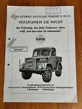 Kramer Zugmaschine IAA Frankfurt 1957  traktor prospekt tractor brochure  24