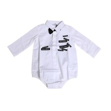 DOLCE & GABBANA Kinder Body weiß Baumwolle Langarm Jungen Gr. Etikett 9/12 300usd