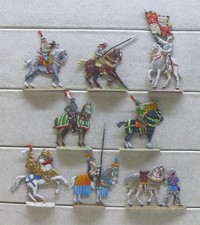 8 Zinnfiguren Murten Burgunder Soldaten Ritter Gottstein Blum 30mm bemalt