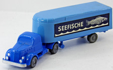 Wiking unverglast 1:87 - White Sattelzug " Seefische "  - blau - sehr guter Zst.