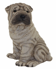 Hundefigur Chinesischer Shar Pei Welpe Figur Kollektion Castagna Resin H 24 cm