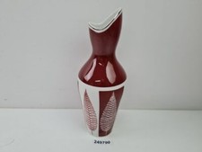 Vase Porzellan weinrot Blumen