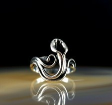 Ring Silber 925 Blüte Blume 17,5 mm  Punze RW - verschlungen schön silver anello