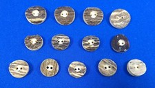 13 echte Hirschhorn-Knöpfe