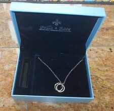 Bella + Rose Kette Halskette Damen silber mit Anhänger Ring Ringe in Geschenkbox