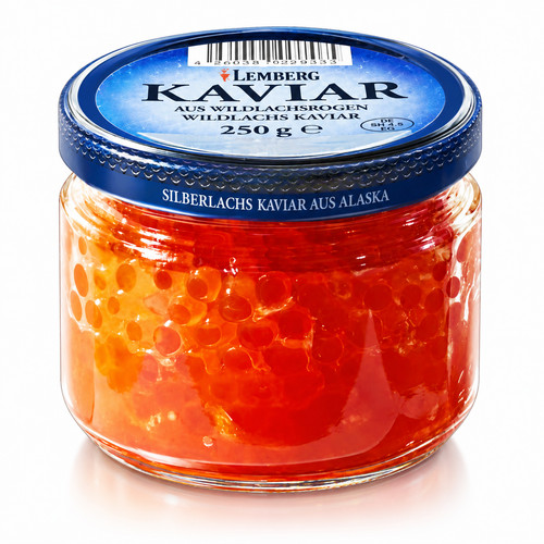 250g silberlachs kaviar fisch - silberlachs,