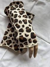 Handstulpen Stulpen Pulswärmer Leo Print Ökotex-French Terry Jersey  20  cm