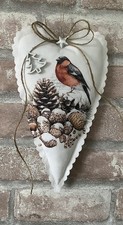 Deko Herz  WALDVOGEL/WINTER  ähnlich Tilda