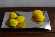 Dekorative Schale Platte aus poliertem Aluminium 