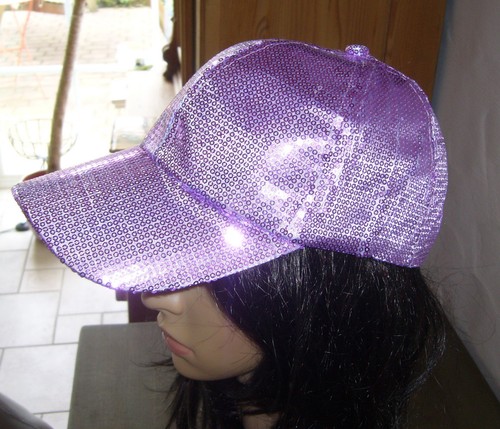 Glitzer pailletten cap mütze - pailletten,
