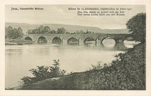 Jena camsdorfer brücke - ak,