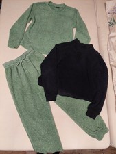 S/36?3-tlg Plüsch Jogginganzug Herbst Winter Swaet Pulli Hose Home Set Paket