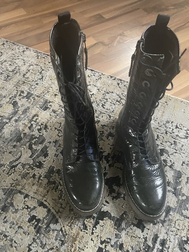 Grüne damen lackstiefel - grüne,